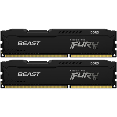 Память оперативная/ Kingston 8GB 1866MHz DDR3 CL10 DIMM(Kit of 2)FURYBeastBlack