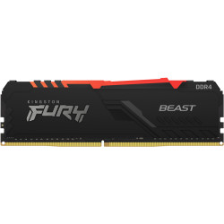 Память оперативная/ Kingston 8GB 2666MHz DDR4 CL16 DIMM FURY Beast RGB