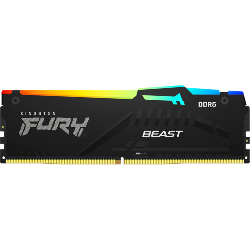 Память оперативная/ Kingston 16GB 6000MT/s DDR5 CL40 DIMM FURY Beast RGB