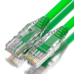 GCR Патч-корд 0.3m LSZH UTP кат.5e, зеленый, коннектор ABS, 24 AWG, ethernet high speed 1 Гбит/с, RJ45, T568B, GCR-52989