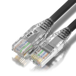 GCR Патч-корд 0.5m UTP кат.6, серый, коннектор ABS, 24 AWG, ethernet high speed 10 Гбит/с, RJ45, T568B, GCR-55422