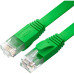 GCR Патч-корд PROF плоский прямой 3.0m, UTP медь кат.6, зеленый, 30 AWG, ethernet high speed 10 Гбит/с, RJ45, T568B, GCR-52842