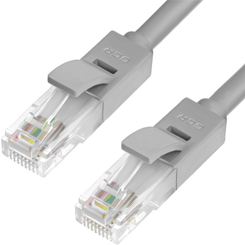 Greenconnect Патч-корд прямой 0.5m UTP кат.6, серый, 24 AWG, литой, GCR-LNC603-0.5m, ethernet high speed, RJ45, T568B