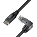 GCR Патч-корд прямой 10.0m UTP кат.5e, черный, верхний угол, литой, ethernet high speed, RJ45, T568B