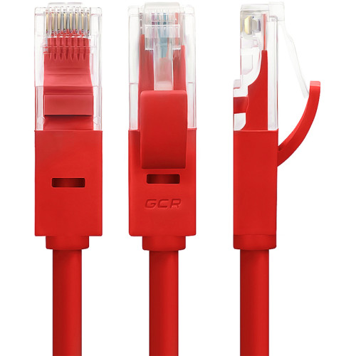 Greenconnect Патч-корд прямой, малодымный LSZH 0.5m UTP кат.6, красный, 24 AWG, литой, ethernet high speed, RJ45, T568B, GCR-50711