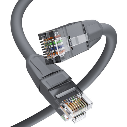 GCR Патч-корд прямой 7.5m LSZH UTP кат.6, серый, 24 AWG, литой без фиксатора, ethernet high speed, RJ45, T568B, GCR-52753