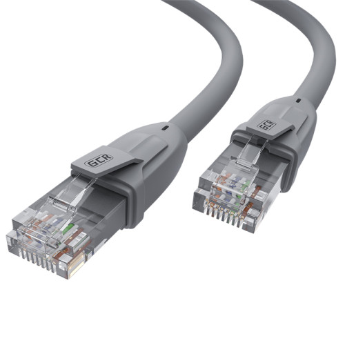 GCR Патч-корд прямой 2.0m UTP кат.6, серый, 24 AWG, ethernet high speed, RJ45, T568B, GCR-52592