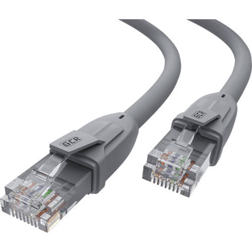 GCR Патч-корд прямой 30.0m UTP кат.6, серый, 24 AWG, литой, ethernet high speed, RJ45, T568B