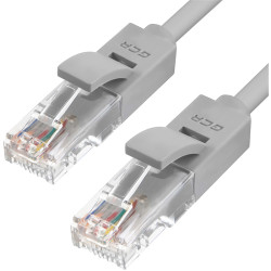 Greenconnect Патч-корд прямой, малодымный LSZH 1.8m UTP кат.5e, серый, 24 AWG, литой, ethernet high speed 1 Гбит/с, RJ45, T568B, GCR-50935