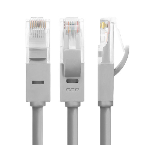 GCR Патч-корд прямой 0.7m UTP кат.5e, серый, 24 AWG, литой, ethernet high speed 1 Гбит/с, RJ45, T568B, GCR-LNC03-0.7m