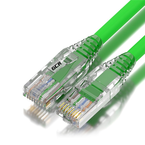 GCR Патч-корд 0.5m LSZH UTP кат.5e, зеленый, коннектор ABS, 24 AWG, ethernet high speed 1 Гбит/с, RJ45, T568B, GCR-52620