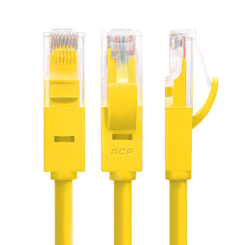 Greenconnect Патч-корд прямой 3.0m UTP кат.6, желтый, 24 AWG, литой, GCR-LNC602-3.0m, ethernet high speed, RJ45, T568B