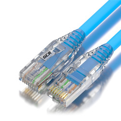 GCR Патч-корд 2.0m LSZH UTP кат.5e, синий, коннектор ABS, 24 AWG, ethernet high speed 1 Гбит/с, RJ45, T568B, GCR-52678