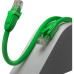 GCR Патч-корд прямой 2.0m UTP кат.6, зеленый, 24 AWG, литой, ethernet high speed, RJ45, T568B