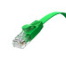 GCR Патч-корд PROF плоский прямой 1.0m, UTP медь кат.6, зеленый, 30 AWG, ethernet high speed 10 Гбит/с, RJ45, T568B, GCR-52836