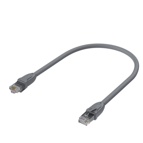 GCR Патч-корд прямой 0.3m UTP кат.6, серый, 24 AWG, ethernet high speed, RJ45, T568B, GCR-52541