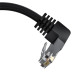 GCR Патч-корд прямой 0.5m UTP кат.5e, черный, верхний угол, литой, ethernet high speed, RJ45, T568B, GCR-53198