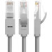 Greenconnect Патч-корд прямой, малодымный LSZH 0.3m UTP кат.5e, серый, 24 AWG, литой, ethernet high speed 1 Гбит/с, RJ45, T568B, GCR-51004