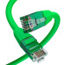 GCR Патч-корд прямой 1.0m LSZH UTP кат.6, зеленый, 24 AWG, литой без фиксатора, ethernet high speed, RJ45, T568B