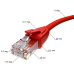 GCR Патч-корд прямой 5.0m UTP кат.6, красный, 24 AWG, литой, ethernet high speed, RJ45, T568B