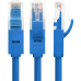 GCR Патч-корд перекрестный ethernet 1.0m UTP кат.5е, синий, RJ45, литой