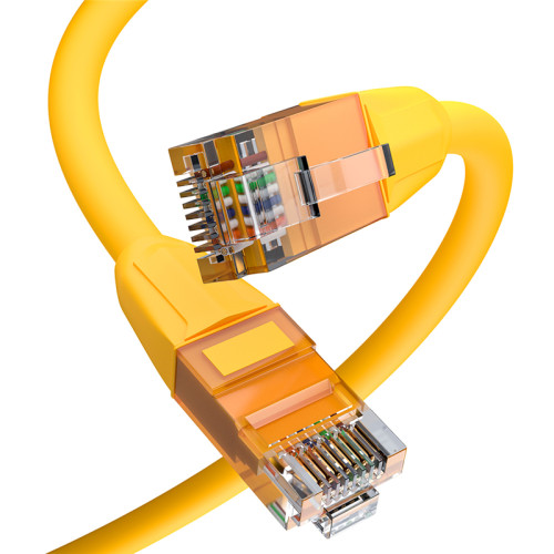 GCR Патч-корд прямой 1.0m LSZH UTP кат.6, желтый, 24 AWG, литой без фиксатора, ethernet high speed, RJ45, T568B