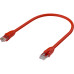 GCR Патч-корд прямой 0.3m UTP кат.6, красный, 24 AWG, ethernet high speed, RJ45, T568B, GCR-52703