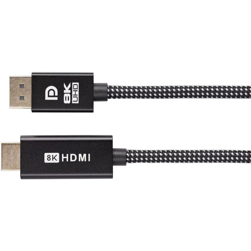 Кабель/ Кабель DisplayPort M-> HDMI M 4K@120Hz/8K@30Hz 1.8m Telecom,оплетка (TA815M-1.8M)