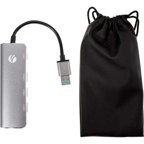 Адаптер/ Адаптер концентратор USB 3.1 Type-A --> 4 USB3.0 Alum Shell  HUB+ PD, VCOM <CU4383A>