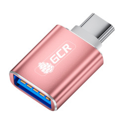 GCR Переходник USB Type C на USB 3.0, M/AF, розовый, GCR-52300