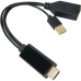 Кабель-переходник/ Кабель-переходник HDMI(M) +USB---> DP(F) 0.15m  4K*60Hz VCOM<CG599E>