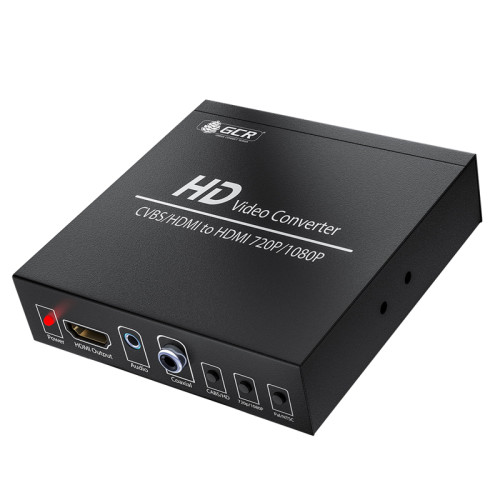 Greenconnect Конвертер HDMI, CVBS  -> HDMI, серия Greenline, 1080P, PAL/NTSC, AV RCA тюльпаны + 3.5mm + Coaxial, GL-v132+