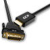 Greenconnect Кабель HDMI-DVI 15.0m черный, OD8.0mm, 28/26 AWG, позолоченные контакты, 19pin AM / 24+1M AM Dual Link, тройной экран, GCR-51510