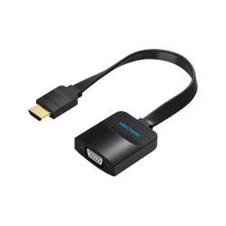 Мультимедиа конвертер Vention HDMI > VGA + аудио, гибкий, плоский