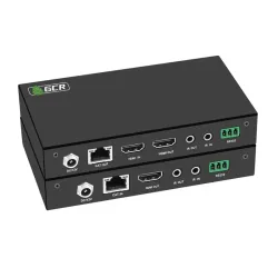 GCR Удлинитель HDMI 2.0 по витой паре 4K до 50М передатчик + приемник, поддержка IR & POC, RS232