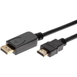 Кабель-переходник/ Кабель-переходник DisplayPort M-> HDMI M 4K@30Hz 1.8m iOpen (Aopen/Qust) <ACG608-1.8M>