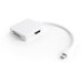 Greenconnect Адаптер-переходник Apple mini DisplayPort 20M > DisplayPort 20F/HDMI 19F/DVI 25+4F, белый, 33-050583