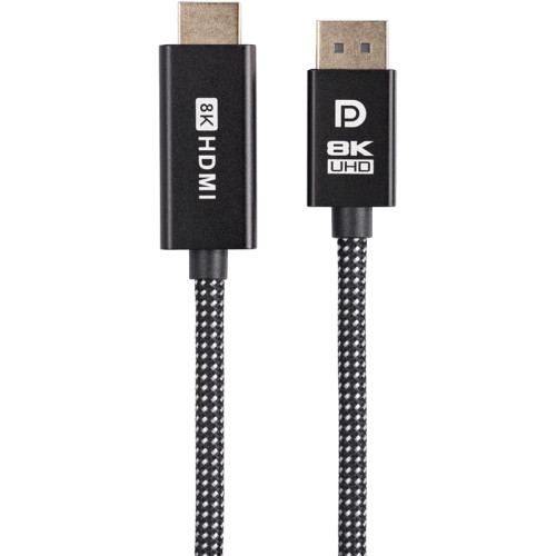 Кабель/ Кабель DisplayPort M-> HDMI M 4K@120Hz/8K@30Hz 1.8m Telecom,оплетка (TA815M-1.8M)