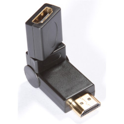 Greenconnect Адаптер переходник HDMI-HDMI GC- CV310 HDMI Тип А 19M AM / Тип А 19F AF 360 град, золотой разъем, пакет