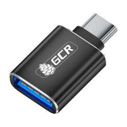 GCR Переходник USB Type C на USB 3.0, M/AF, черный, GCR-52299