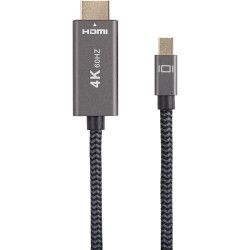 Кабель/ Кабель miniDisplayPort M-> HDMI M 4K@60Hz 1.8m Telecom,оплетка (TA562M-1.8M)