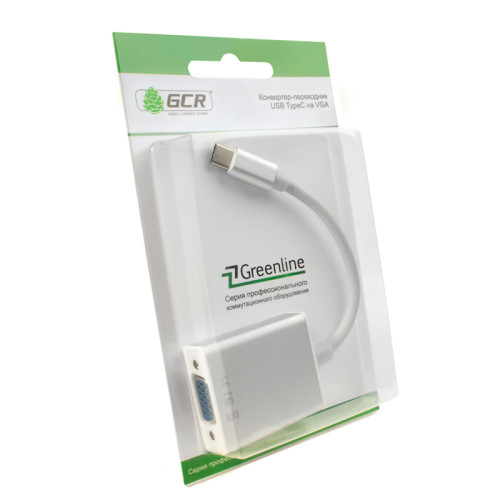 Greenconnect Переходник USB TypeC > VGA 15F Greenconnect серия Greenline, GCR-UTC2VGA