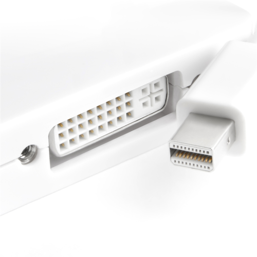 Greenconnect Адаптер-переходник Apple mini DisplayPort 20M > DisplayPort 20F/HDMI 19F/DVI 25+4F, белый, 33-050583