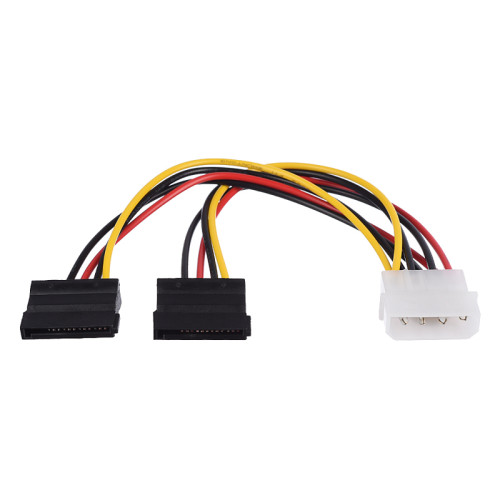 Кабель GoPower MOLEX (f)-2SATA (m) 0.2м PVC RoHS (1/500)