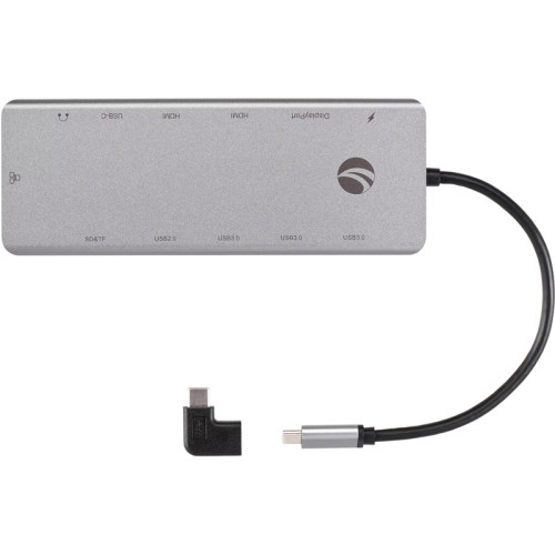 Адаптер/ Адаптер TypeC -->(2HDMI+DP)4K*60Hz+3USB3.0+TC+USB2.0+RJ45+SD+TF+PD+audio+TCадаптер, VCOM <4706>