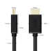 Greenconnect Кабель HDMI-DVI 15.0m черный, OD8.0mm, 28/26 AWG, позолоченные контакты, 19pin AM / 24+1M AM Dual Link, тройной экран, GCR-51510