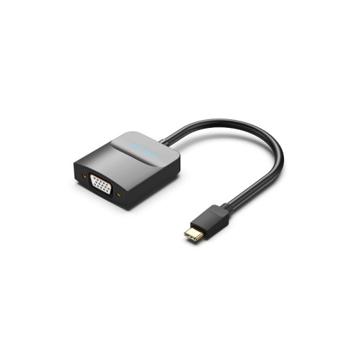 Мультимедиа конвертер Vention USB Type C M/VGA 15F, Черный