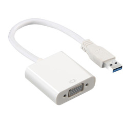 GCR Конвертер-переходник USB 3.0 AM > VGA 15F, белый, GL-U32VGA2