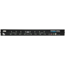 Переключатель, электрон., KVM+Audio,  1 user USB+DVI => 8 cpu USB+DVI, со  шнурами USB DVI-D 2x1.8м., 1920x1200 DVI Single Link/2048x1536 VGA, 1U 19