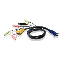 КВМ-кабель USB для соединения с ПК HDB USB и аудио/ CABLE HD15M/MD6M/MD6M/SP/SP-SP 5M